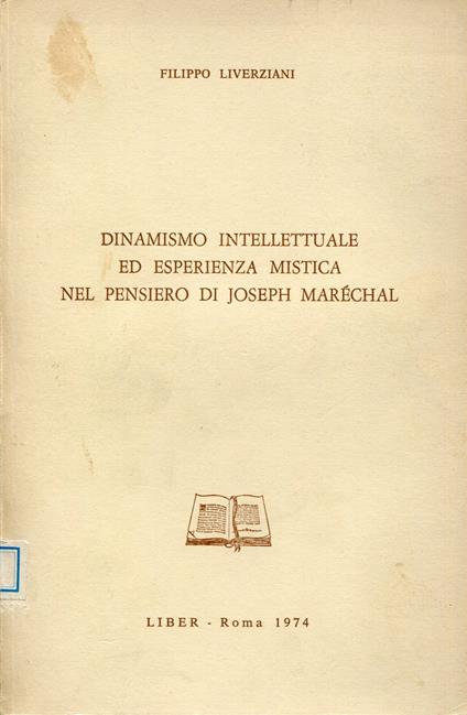 Dinamismo intellettuale ed esperienza mistica nel pensiero di Joseph Maréchal - copertina