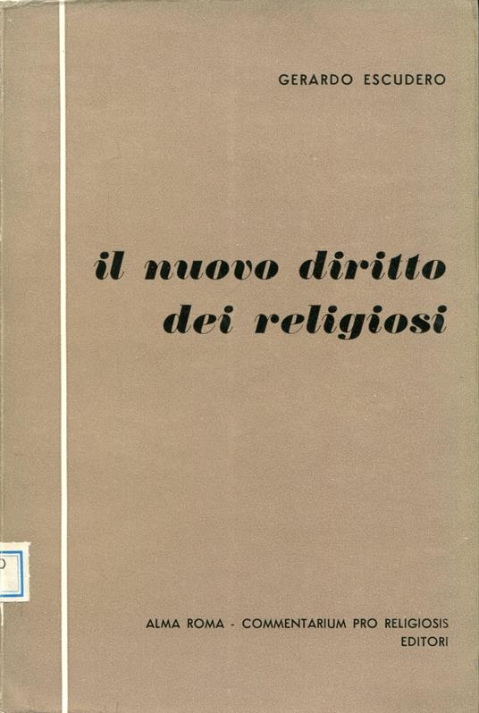 Il nuovo diritto dei religiosi - copertina