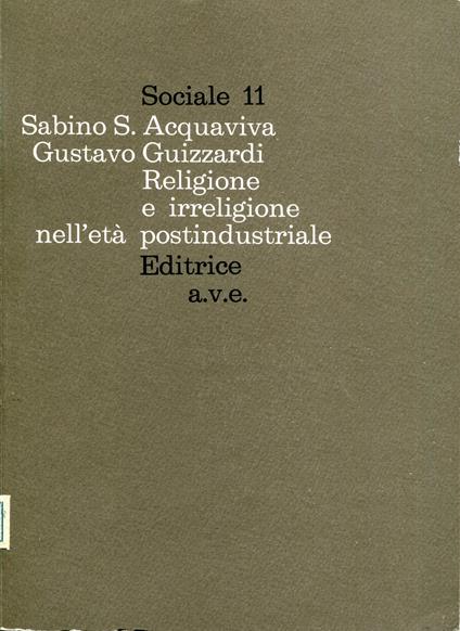 Religione e irreligione nell'eta postindustriale - copertina