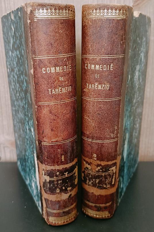 Le sei commedie di Terenzio recate in volgar fiorentino da Antonio Cesari con note postoci innanzi un ragionamento cioè Difesa dello stil comico fiorentino. Volume 1 e 2 - P. Afro Terenzio - copertina