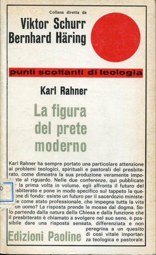 La figura del prete moderno - Karl Rahner - copertina