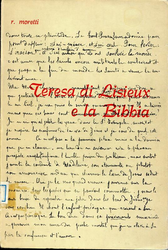 Teresa di Lisieux e la Bibbia. Una spiritualita attinta dalla Parola di Dio - copertina
