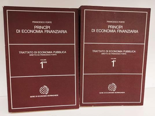 Principi di economia finanziaria, 2 volumi - Francesco Forte - copertina