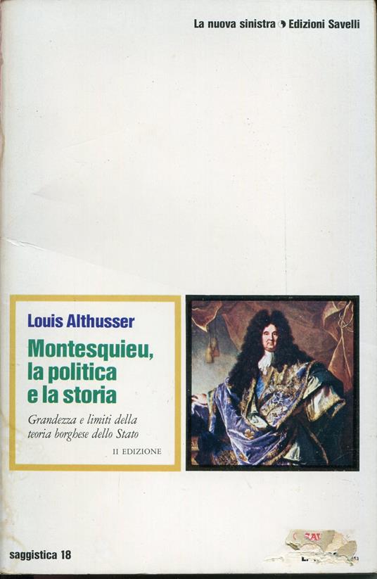 Montesquieu, la politica e la storia - Louis Althusser - copertina