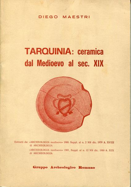 Tarquinia: ceramica dal Medioevo al sec. 19 - copertina