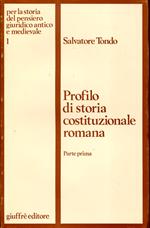 Profilo di storia costituzionale romana. Parte prima