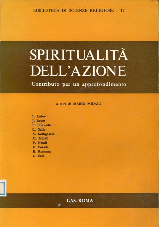 Spiritualita dell'azione : contributo per un approfondimento - copertina