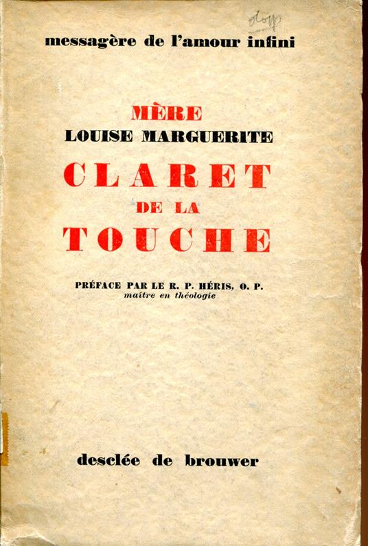 Mére Louise Marguerite Claret de la Touche - copertina