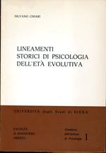 Lineamenti storici di psicologia dell'età evolutiva. Quaderno numero 1 dell'Istituto di Psicologia Università degli Studi di Siena