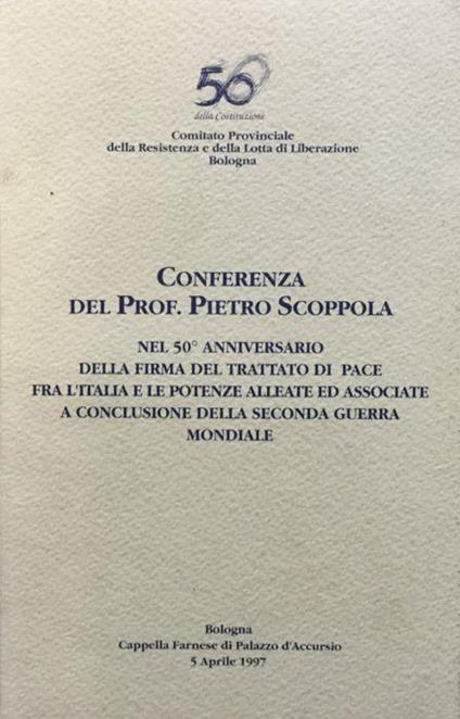 Conferenza del prof. Pietro Spinola nel 50 - Pietro Spina - copertina