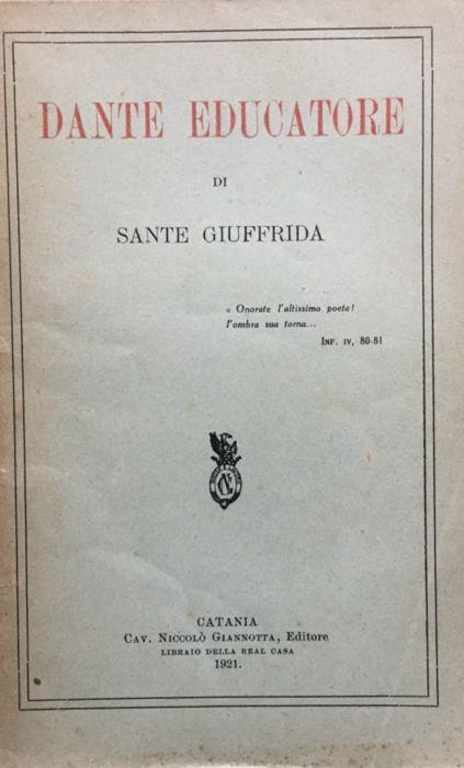 Dante educatore - Sante Giuffrida - copertina