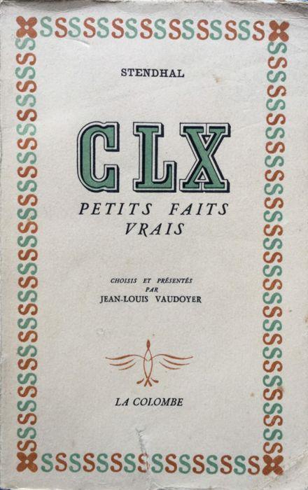 CLX Petits faits vrais - Stendhal - copertina