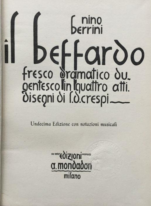 Il Beffardo. Fresco drammatico dugentesco in quattro atti - Nino Berrini - copertina