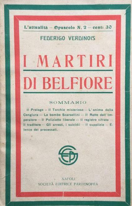 I martiri di Belfiore - Federigo Verdinois - copertina