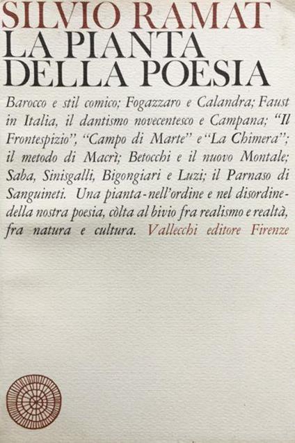 La pianta della poesia - Silvio Ramat - copertina