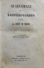 Quaresimale del Contemporaneo dinanzi alla Corte di Torino. 40 conferenze religiose-politiche-morali