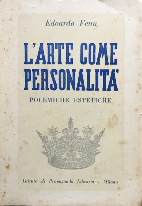 L' arte come personalit - Edoardo Fenu - copertina