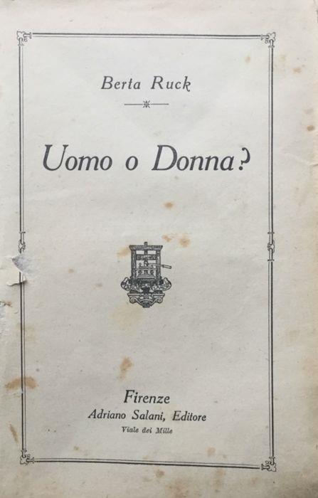 Uomo o donna? - Berta Ruck - copertina