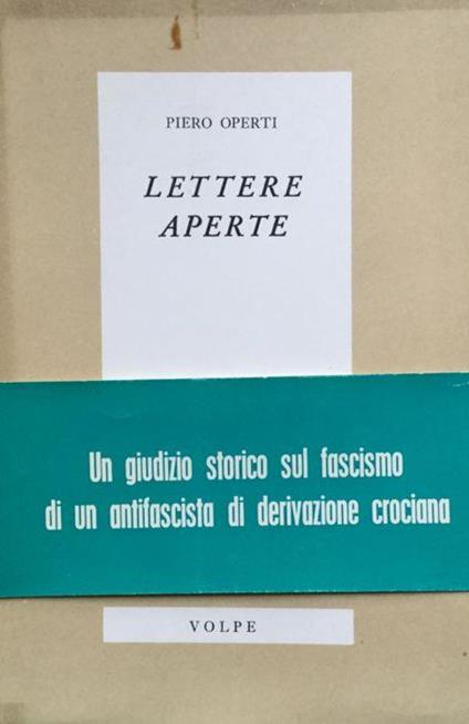 Lettere aperte - Piero Operti - copertina