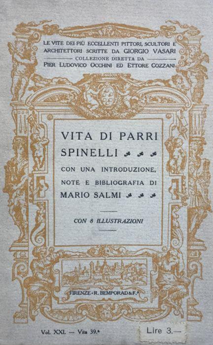 Vita di Parri Spinelli pittore aretino - Giorgio Vasari - copertina