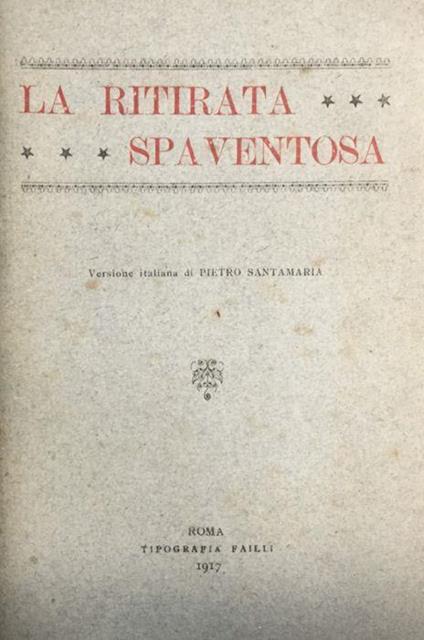 La ritirata spaventosa - copertina