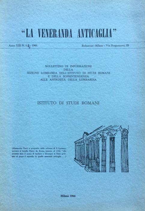 La veneranda anticaglia. 1966 n. 1 - 2 - copertina