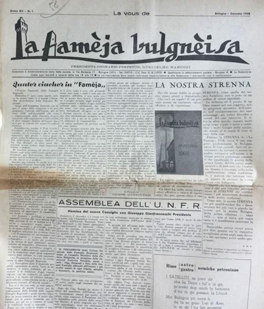 La fameja bulgneisa 1958 annata completa - copertina