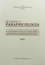 Quaderni di Parapsicologia vol. XXXV ottobre 2004 n. 2