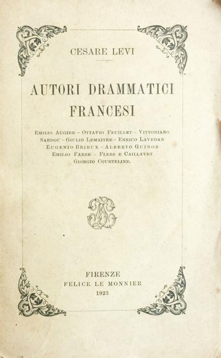 Autori drammatici francesi - Cesare Levi - copertina