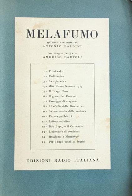Melafumo - Antonio Baldini - copertina
