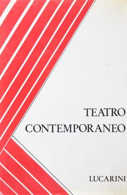 Teatro contemporaneo. 1. Teatro italiano - Mario Verdone - copertina