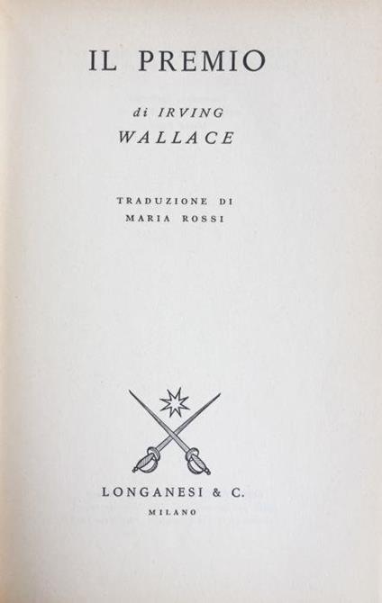 Il premio - Irving Wallace - copertina