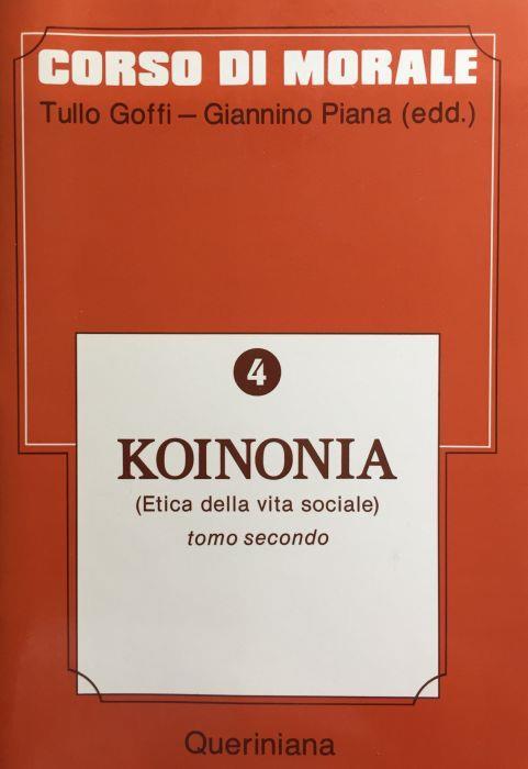 Corso di Morale, 4. Koinonia - Tullo Goffi - copertina