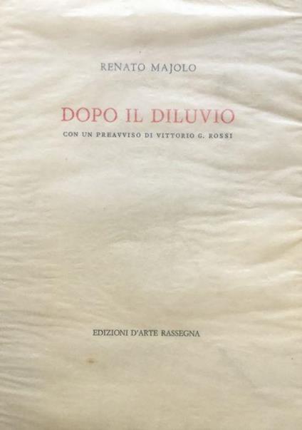 Dopo il diluvio - Renato Majolo - copertina