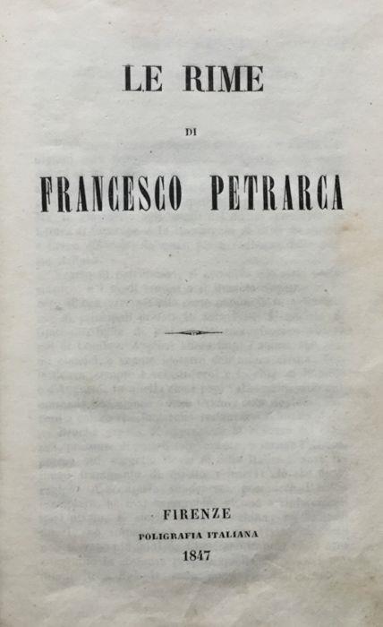 Le rime di Francesco Petrarca - Francesco Petrarca - copertina
