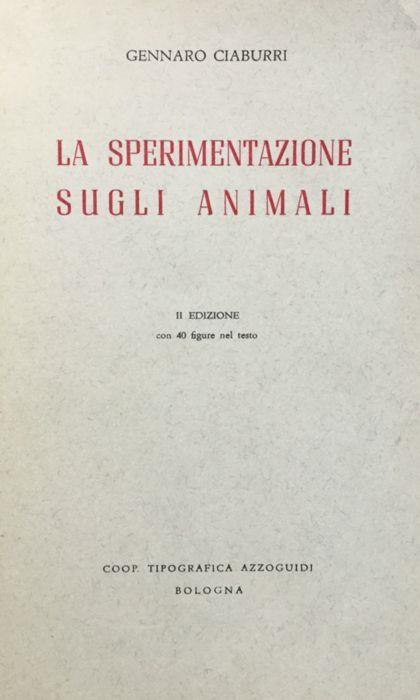 La sperimentazione sugli animali - Gennaro Ciaburri - copertina