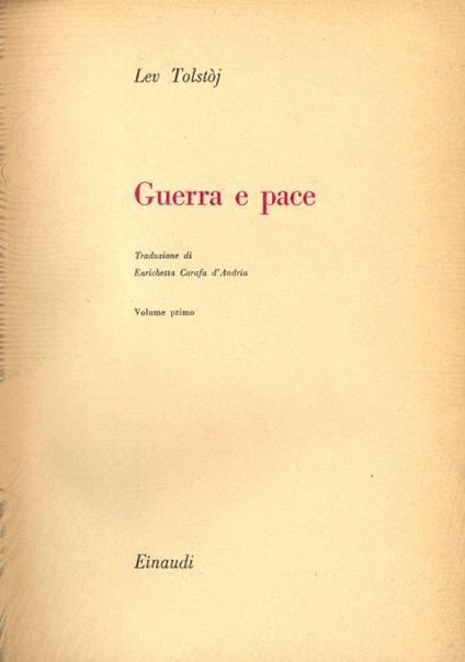 Guerra e pace - Lev Tolstoj - copertina