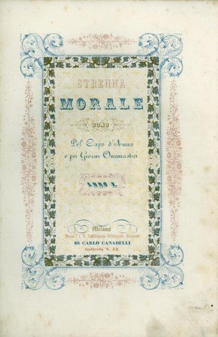 Strenna morale per 1847 - copertina