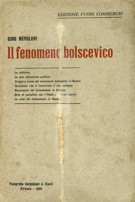 Il fenomeno bolscevico - Gino Nuvoloni - copertina