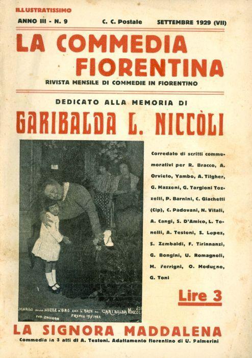 La signora Maddalena. La commedia fiorentina 1929 - U. Pellegrini - copertina