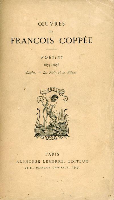 Poesies 1874 -1878 - François Coppée - copertina