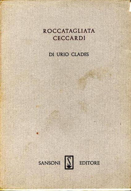 Roccatagliata Ceccardi - Urio Clades - copertina