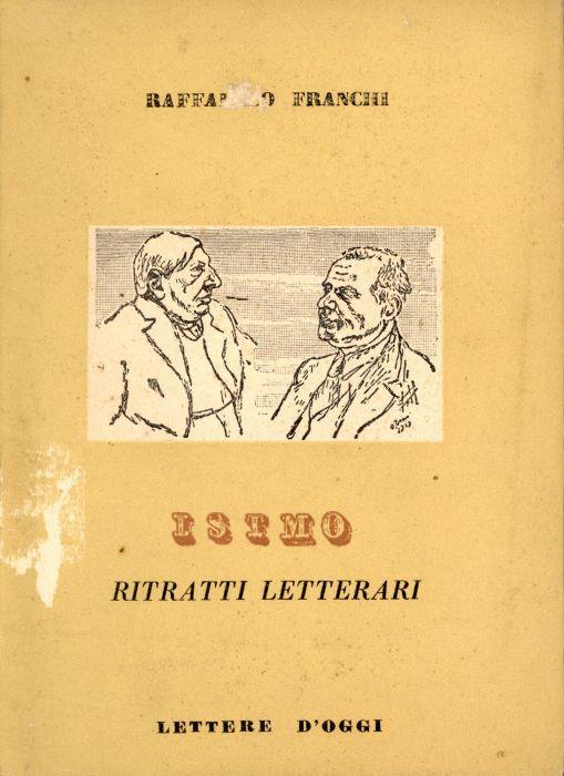 Istmo. ritratti letterari - Raffaello Franchi - copertina