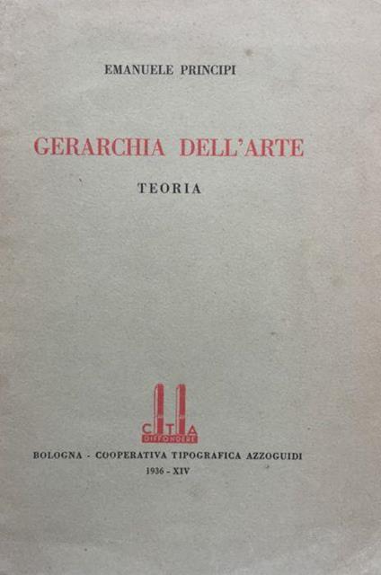 Gerarchia dell'arte. Teoria - copertina