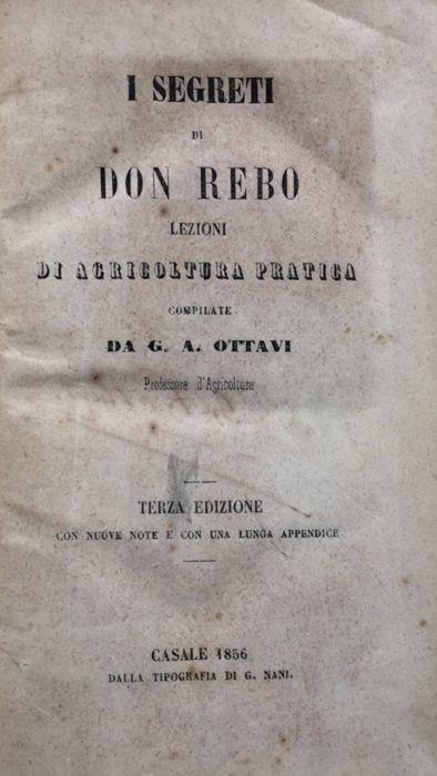 I segreti di Don Rebo. Lezioni di agricoltura pratica - Giuseppe Antonio Ottavi - copertina
