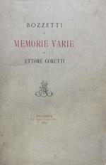 Bozzetti e memorie varie