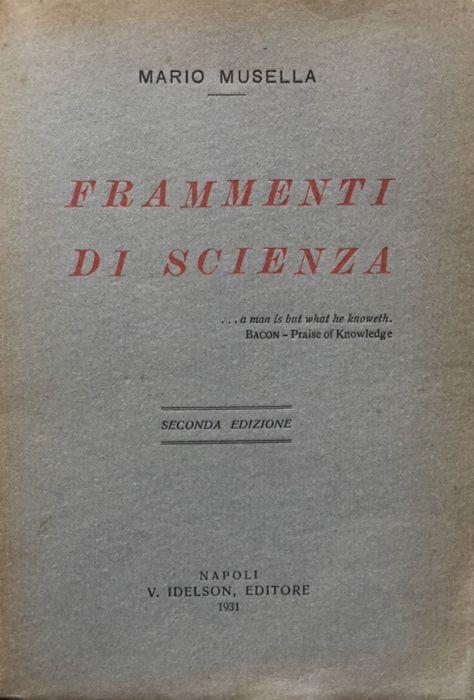 Frammenti di scienza - Mario Musella - copertina