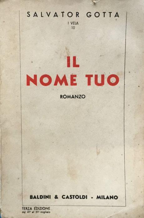 Il nome tuo - Salvator Gotta - copertina