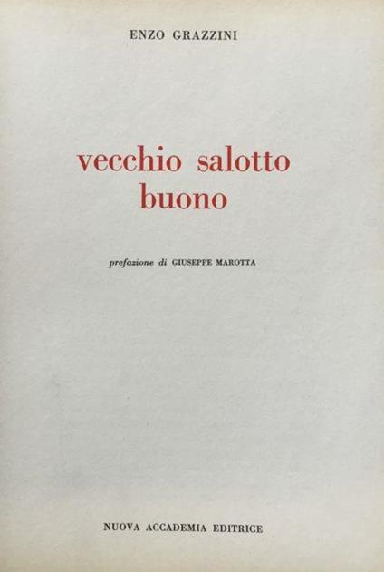 Vecchio salotto buono - Enzo Grazzini - copertina