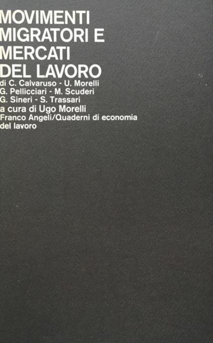 Movimenti migratori e mercati del lavoro - Ugo Morelli - copertina